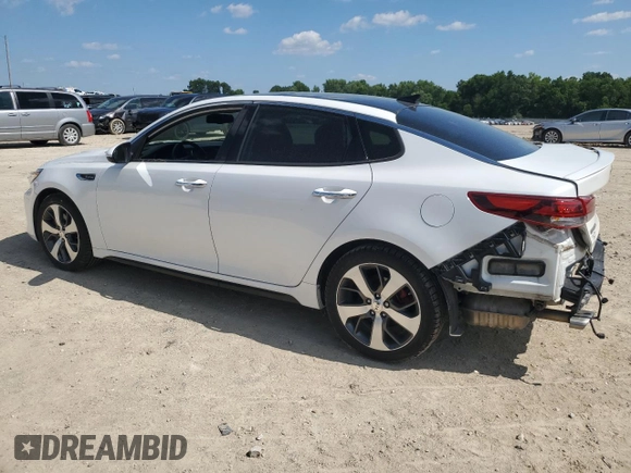 2018 Kia Optima SX with VIN 5XXGW4L21JG232074, listed as a Copart auction lot 63069175 with 53,982 mi miles and Salvage title. Bid and sale history available at DreamBid. Image 2.