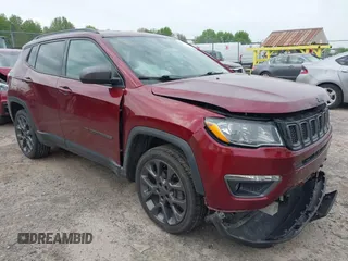 2021 Jeep Compass 80th Anniversary with VIN 3C4NJDEB9MT551945, listed as a IAAI auction lot 42241600 with 33,020 mi miles and . Bid and sale history available at DreamBid. Image 1.