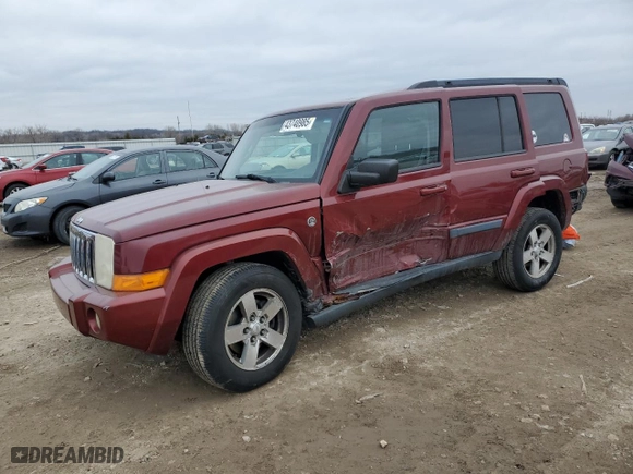 2007 Jeep Commander Sport with VIN 1J8HG48PX7C672897, listed as a Copart auction lot 43740985 with 185,674 mi miles and Salvage Title. Bid and sale history available at carsss.com. Image 1.