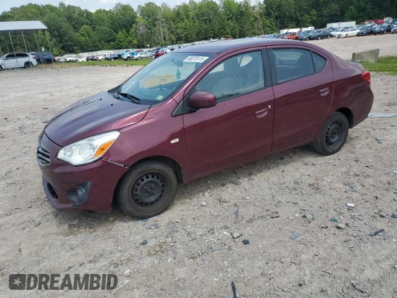 2017 Mitsubishi Mirage ES with VIN ML32F3FJ9HHF10830, listed as a Copart auction lot 60078115 with 227,571 mi miles and Salvage title. Bid and sale history available at DreamBid. Image 1.