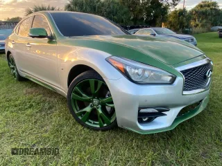 2019 Infiniti Q70 Luxe with VIN JN1BY1AR8KM585560, listed as a Copart auction lot 86453144 with 90,196 mi miles and Non Repairable. Bid and sale history available at DreamBid. Image 1.