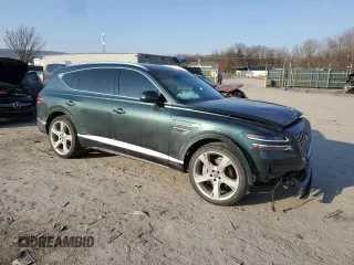 2022 Genesis GV80 with VIN KMUHBDSB1NU096639, listed as a Copart auction lot 47639035 with 25,105 mi miles and Salvage title. Bid and sale history available at DreamBid. Image 4.