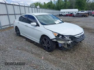 2017 Honda Accord Sport SE z VIN 1HGCR2F13HA055127, wystawiony jako IAAI lot #41889700 z przebiegiem 97 519 mil mil oraz . Historia ofert i sprzedaży dostępna na DreamBid. Obrazek 1.