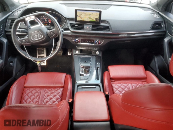 2020 Audi SQ5 Premium Plus with VIN WA1B4AFY4L2013451, listed as a Copart auction lot 52590665 with 33,551 mi miles and Salvage Title. Bid and sale history available at carsss.com. Image 8.