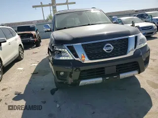 2017 Nissan Armada Platinum with VIN JN8AY2NE1H9706743, listed as a Copart auction lot 52411925 with 108,056 mi miles and Salvage Title. Bid and sale history available at carsss.com. Image 12.