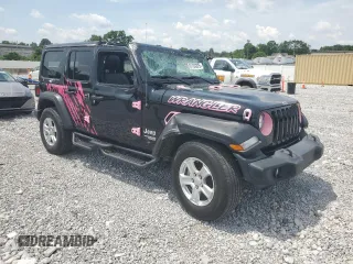 2019 Jeep Wrangler Unlimited Sport with VIN 1C4HJXDG1KW510325, listed as a Copart auction lot 61124375 with 73,358 mi miles and Salvage title. Bid and sale history available at DreamBid. Image 4.