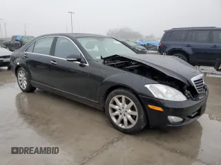 2007 Mercedes-Benz S 550 with VIN WDDNG71X37A082239, listed as a Copart auction lot 43157965 with 51,302 mi miles and Salvage Title. Bid and sale history available at DreamBid. Image 4.