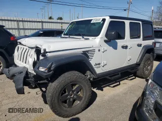 2020 Jeep Wrangler Unlimited Sport S with VIN 1C4HJXDN5LW257378, listed as a Copart auction lot 43186505 with 75,578 mi miles and Salvage title. Bid and sale history available at DreamBid. Image 1.