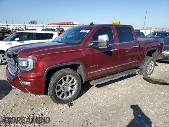 2017 GMC Sierra 1500 Denali with VIN 3GTU2PEC3HG120549, listed as a Copart auction lot 50585115 with 105,186 mi miles and Salvage Title. Bid and sale history available at DreamBid. Image 1.