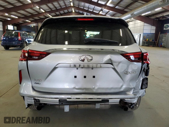 2019 Infiniti QX50 Luxe z VIN 3PCAJ5M3XKF128379, wystawiony jako Copart lot #55037095 z przebiegiem 83 906 mil mil oraz Szkoda całkowita • Salvage title. Historia ofert i sprzedaży dostępna na DreamBid. Obrazek 6.