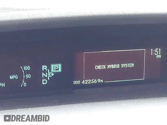 2011 Toyota Prius I with VIN JTDKN3DU6B1359407, listed as a IAAI auction lot 41777420 with 422,569 mi miles. Bid and sale history available at carsss.com. Image 15.