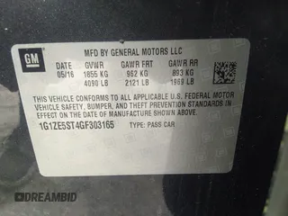 2016 Chevrolet Malibu LT with VIN 1G1ZE5ST4GF303165, listed as a IAAI auction lot 39488974 with 81,803 mi miles and . Bid and sale history available at DreamBid. Image 9.