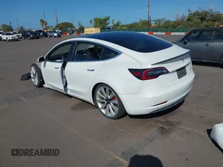 2019 Tesla Model 3 Long Range with VIN 5YJ3E1EBXKF413806, listed as a IAAI auction lot 41321906 with 24,635 mi miles. Bid and sale history available at carsss.com. Image 3.