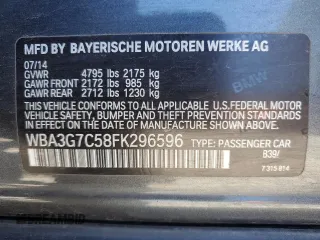 2015 BMW 3 Series 328i xDrive z VIN WBA3G7C58FK296596, wystawiony jako Copart lot #64612125 z przebiegiem 87 648 mil mil oraz Szkoda całkowita • Salvage title. Historia ofert i sprzedaży dostępna na DreamBid. Obrazek 13.