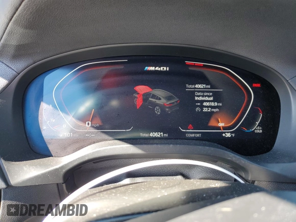 2021 BMW X4 M40i с VIN 5UX2V5C04M9H55156, выставлен на аукционе Copart как лот 46468455 с пробегом 40 621 миль миль и Списание • Salvage title. История ставок и продаж доступна на DreamBid. Изображение 9.