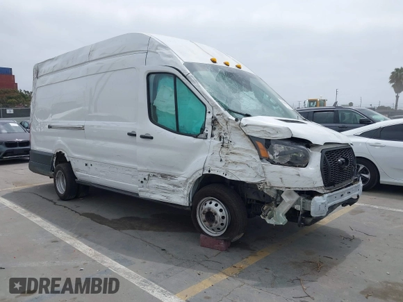 2022 Ford Transit Cargo with VIN 1FTBF4XG3NKA44975, listed as a IAAI auction lot 42161004 with 40,682 mi miles and . Bid and sale history available at DreamBid. Image 1.