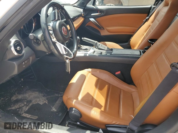 2017 FIAT 124 Spider Lusso with VIN JC1NFAEK4H0103516, listed as a Copart auction lot 57253905 with 46,291 mi miles and Salvage title. Bid and sale history available at DreamBid. Image 7.