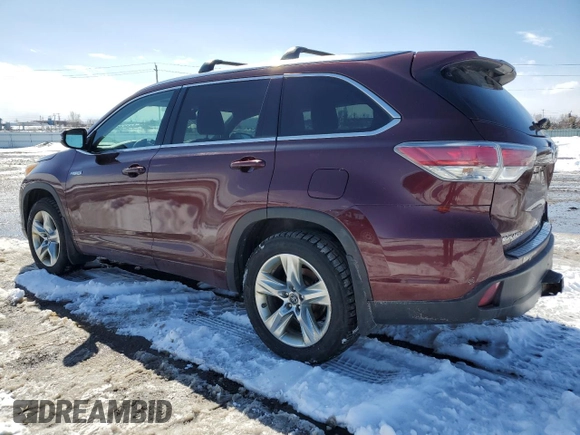 2016 Toyota Highlander Limited with VIN 5TDDCRFH0GS018564, listed as a Copart auction lot 52256205 with 230,211 mi miles and Clean title. Bid and sale history available at DreamBid. Image 2.
