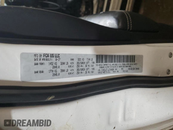 2018 Dodge Durango Citadel Anodized Platinum with VIN 1C4SDJET1JC154500, listed as a Copart auction lot 41907155 with Not provided miles and Salvage title. Bid and sale history available at DreamBid. Image 15.