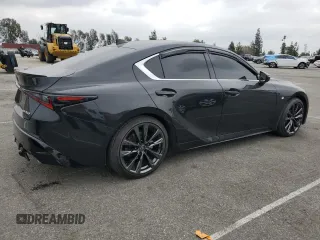 2023 Lexus IS 350 F Sport with VIN JTHGZ1B21P5069896, listed as a Copart auction lot 50947125 with 13,980 mi miles and Salvage title. Bid and sale history available at DreamBid. Image 3.