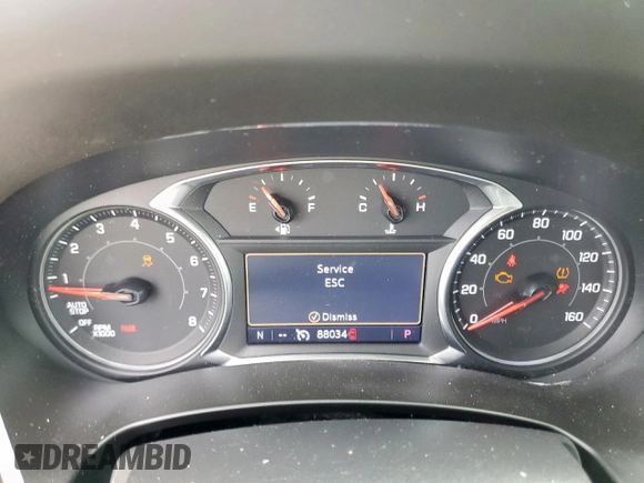 2020 GMC Terrain SLT with VIN 3GKALPEV2LL191697, listed as a Copart auction lot 58953275 with 88,034 mi miles and Salvage title. Bid and sale history available at DreamBid. Image 9.