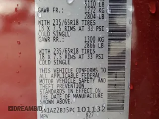 2023 Nissan Murano SV z VIN 5N1AZ2BJ5PC101132, wystawiony jako Copart lot #55592345 z przebiegiem 56 787 mil mil oraz Szkoda całkowita • Salvage title. Historia ofert i sprzedaży dostępna na DreamBid. Obrazek 13.
