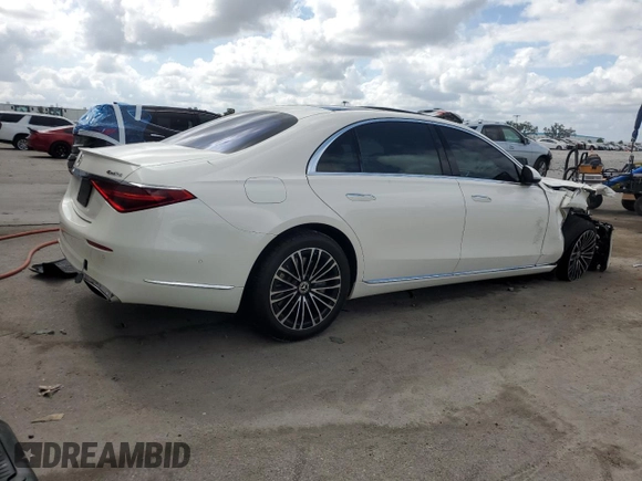 2022 Mercedes-Benz S 580 с VIN W1K6G7GB3NA141805, выставлен на аукционе Copart как лот 54716515 с пробегом 60 353 миль миль и Списание • Salvage title. История ставок и продаж доступна на DreamBid. Изображение 3.
