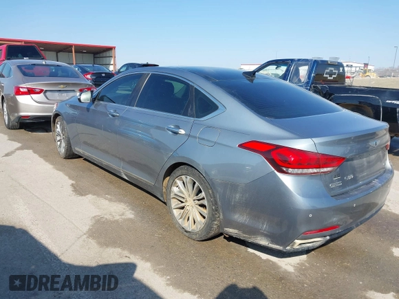 2016 Hyundai Genesis 3.8L with VIN KMHGN4JE9GU126258, listed as a IAAI auction lot 41656907 with 123,337 mi miles and . Bid and sale history available at DreamBid. Image 3.