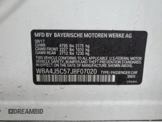 2018 BMW 4 Series 440i z VIN WBA4J5C57JBF07020, wystawiony jako Copart lot #58062735 z przebiegiem 20 708 mil mil oraz Szkoda całkowita • Salvage title. Historia ofert i sprzedaży dostępna na DreamBid. Obrazek 12.