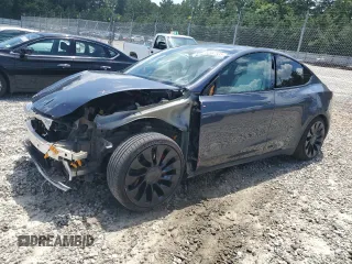 2022 Tesla Model Y Performance with VIN 7SAYGDEF3NF532311, listed as a Copart auction lot 62997535 with 60,530 mi miles and Salvage title. Bid and sale history available at DreamBid. Image 1.