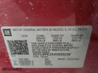 2018 GMC Sierra 1500 Denali with VIN 3GTU2PEJ3JG622238, listed as a Copart auction lot 47074325 with 91,144 mi miles and Salvage Title. Bid and sale history available at carsss.com. Image 12.