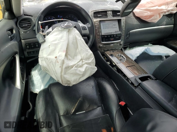 2012 Lexus IS 350 with VIN JTHBE5C21C5029923, listed as a Copart auction lot 54266105 with 209,009 mi miles and Salvage title. Bid and sale history available at DreamBid. Image 8.