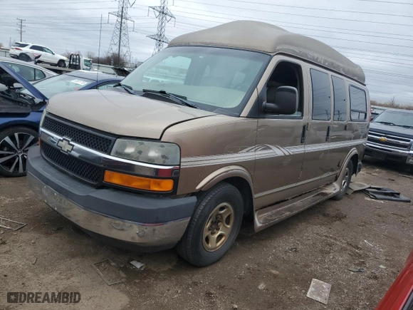 2003 Chevrolet Express Cargo Van YF7 Upfitter with VIN 1GBFG15T631192686, listed as a Copart auction lot 51153725 with 124,227 mi miles and Clean Title. Bid and sale history available at carsss.com. Image 1.