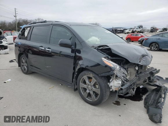 2020 Toyota Sienna SE with VIN 5TDXZ3DC6LS061204, listed as a Copart auction lot 87696505 with 137,890 mi miles and Salvage Title. Bid and sale history available at carsss.com. Image 4.