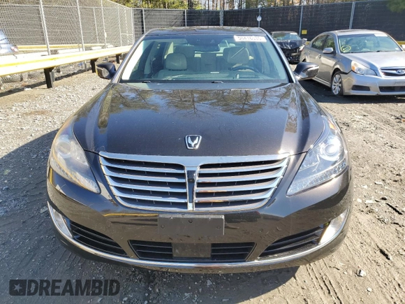 2014 Hyundai Equus Signature with VIN KMHGH4JH9EU083832, listed as a Copart auction lot 50416535 with 92,508 mi miles and Salvage Title. Bid and sale history available at DreamBid. Image 5.