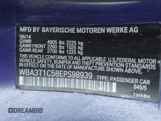 2014 BMW 4 Series 428i xDrive with VIN WBA3T1C58EPS98939, listed as a IAAI auction lot 41649313 with 35,994 mi miles and . Bid and sale history available at carsss.com. Image 9.