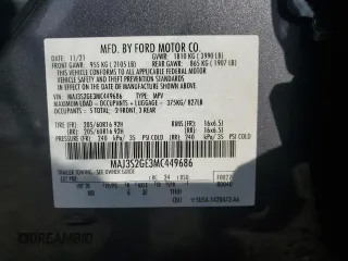 2021 Ford EcoSport SE with VIN MAJ3S2GE3MC449686, listed as a Copart auction lot 47084515 with 46,746 mi miles and Salvage Title. Bid and sale history available at carsss.com. Image 16.