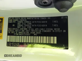 2015 Lexus RX 350 с VIN 2T2BK1BA2FC333003, выставлен на аукционе IAAI как лот 42582647 с пробегом 95 339 миль миль и . История ставок и продаж доступна на DreamBid. Изображение 9.