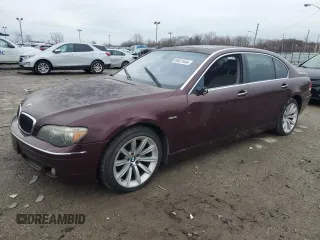2007 BMW 7 Series 750Li with VIN WBAHN83567DT69696, listed as a Copart auction lot 44315195 with 0 mi miles and Non Repairable. Bid and sale history available at carsss.com. Image 1.