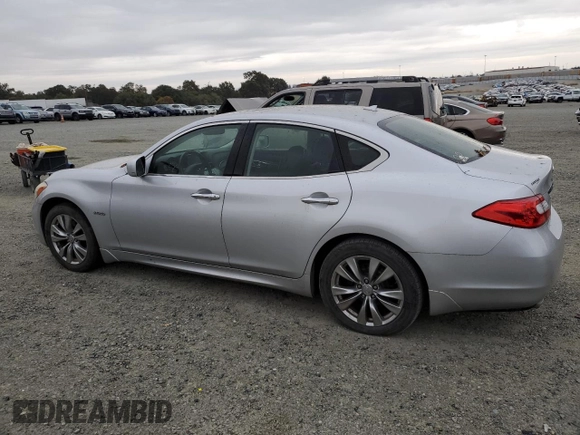 2012 Infiniti M Hybrid with VIN JN1EY1AP9CM910360, listed as a Copart auction lot 80273314 with 121,217 mi miles and Clean title. Bid and sale history available at DreamBid. Image 2.