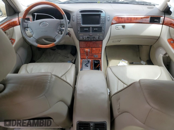 2002 Lexus LS 430 z VIN JTHBN30F320090312, wystawiony jako Copart lot #57827825 z przebiegiem Nie podano mil oraz Czysty tytuł • Clean title. Historia ofert i sprzedaży dostępna na DreamBid. Obrazek 8.