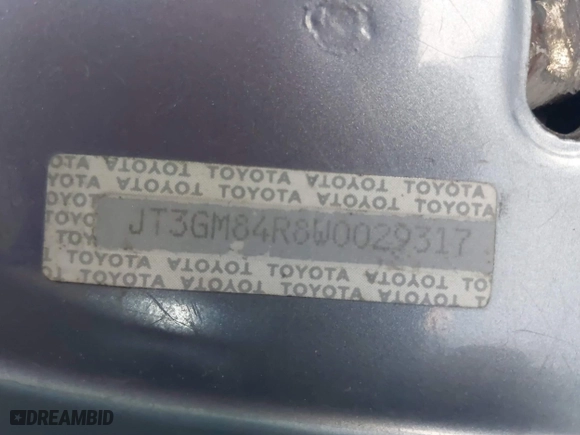 1998 Toyota 4Runner with VIN JT3GM84R8W0029317, listed as a IAAI auction lot 41667973 with 214,347 mi miles. Bid and sale history available at carsss.com. Image 9.