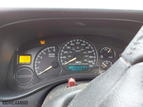 2001 Chevrolet Silverado 1500 LT with VIN 2GCEK19T511357232, listed as a IAAI auction lot 41444790 with 203,262 mi miles. Bid and sale history available at carsss.com. Image 7.