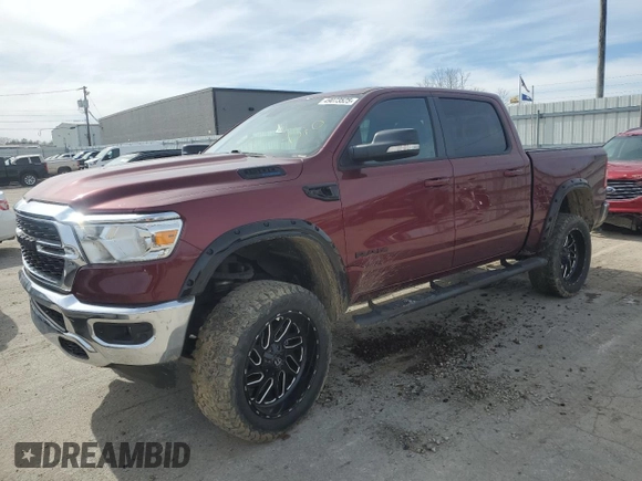 2022 Ram 1500 Lone Star with VIN 1C6SRFFT5NN284651, listed as a Copart auction lot 49073525 with 44,723 mi miles and Salvage title. Bid and sale history available at DreamBid. Image 1.
