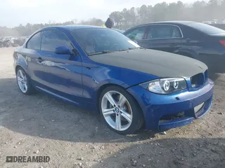 2009 BMW 1 Series 135i with VIN WBAUC73589VK80644, listed as a IAAI auction lot 41246127 with 128,621 mi miles. Bid and sale history available at carsss.com. Image 1.