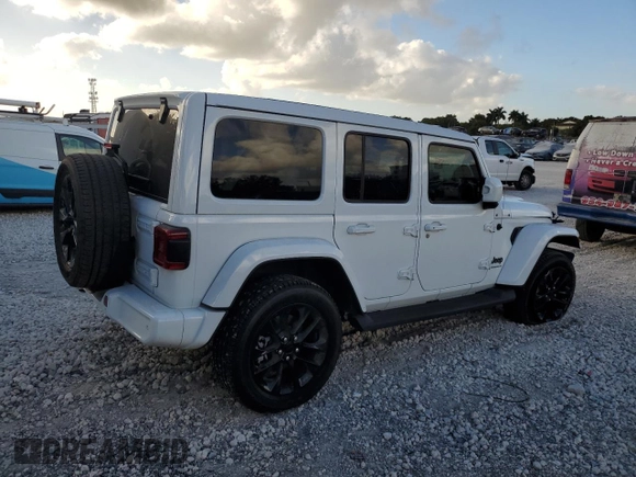 2023 Jeep Wrangler Sahara with VIN 1C4HJXEN3PW634598, listed as a Copart auction lot 44504005 with 17,548 mi miles and Salvage Title. Bid and sale history available at carsss.com. Image 3.