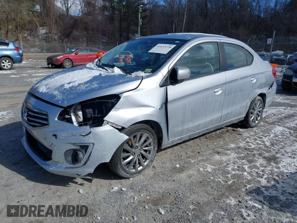 2019 Mitsubishi Mirage G4 SE with VIN ML32F4FJ4KHF11378, listed as a IAAI auction lot 41632278 with 63,395 mi miles. Bid and sale history available at carsss.com. Image 2.