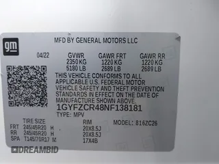2022 Cadillac XT4 FWD Premium Luxury с VIN 1GYFZCR48NF138181, выставлен на аукционе IAAI как лот 42187527 с пробегом Не указан миль и . История ставок и продаж доступна на DreamBid. Изображение 9.