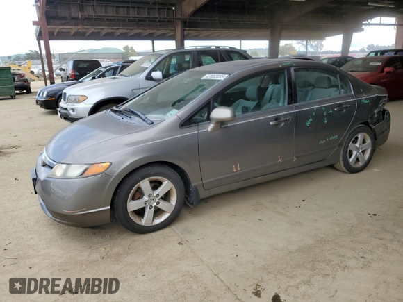 2007 Honda Civic EX with VIN 2HGFA16887H308759, listed as a Copart auction lot 47852395 with 80,540 mi miles and Salvage Title. Bid and sale history available at DreamBid. Image 1.