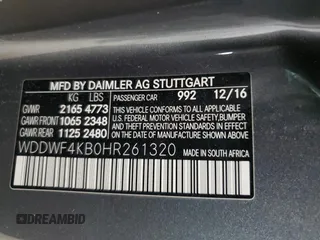 2017 Mercedes-Benz C 300 with VIN WDDWF4KB0HR261320, listed as a Copart auction lot 56069965 with Not Provided miles and Clean Title. Bid and sale history available at DreamBid. Image 13.